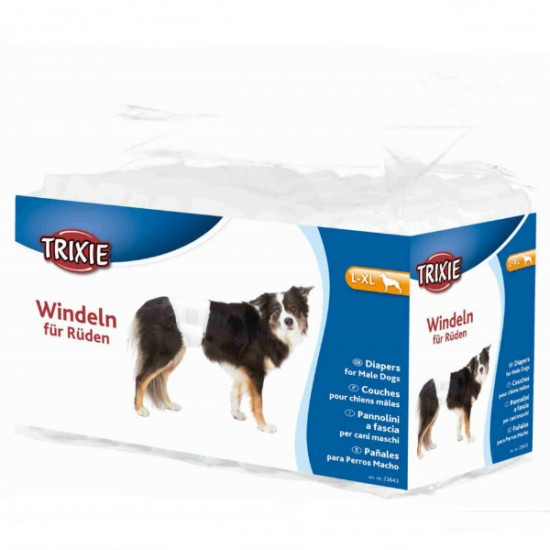 Πάνα Σκύλου Trixie για Αρσενικά Σκυλιά L-XL 12τεμ Βρακάκια & Πάνες Περιόδου-Ακράτειας