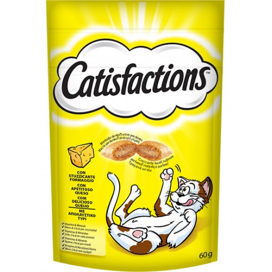 Λιχουδιά Γάτας Catisfactions Τυρί 60gr Λιχουδιές