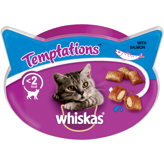 Λιχουδιά Γάτας Whiskas Temptation Salmon 60gr Λιχουδιές