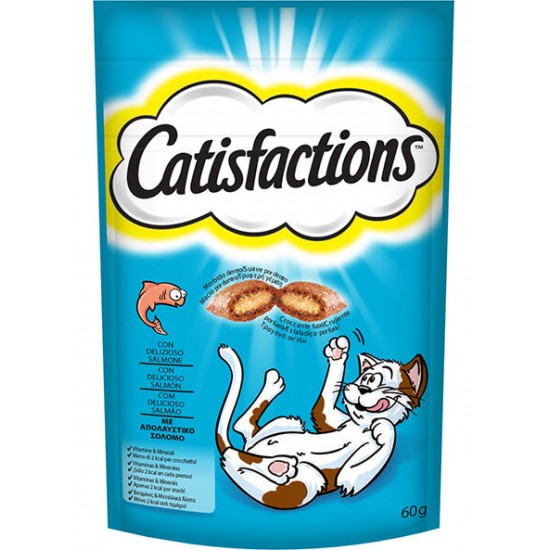 Λιχουδιά Γάτας Catisfactions Σολομός 60gr Λιχουδιές