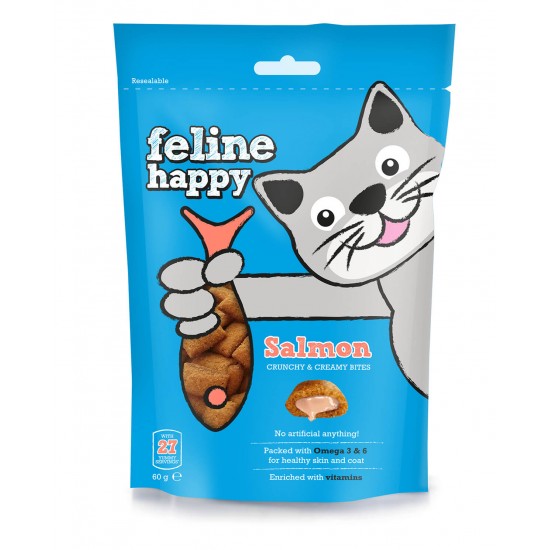 Λιχουδιά Γάτας Feline Happy Salmon 60gr  Λιχουδιές