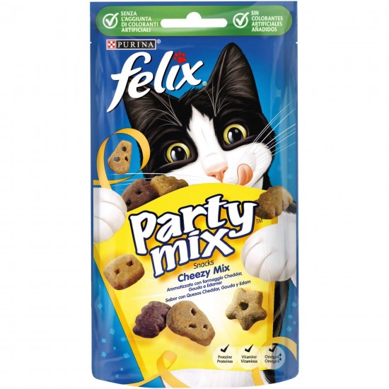 Λιχουδιά Γάτας Felix Party Cheesy Mix 60gr  Λιχουδιές
