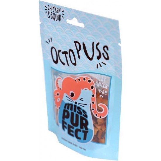Λιχουδιά Γάτας Miss Purfect Octopuss Chicken & Squid Strips 45gr Λιχουδιές