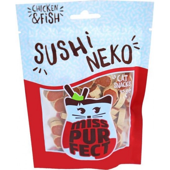 Λιχουδιά Γάτας Miss Purfect Sushi Neko Chicken & Fish 45gr Λιχουδιές