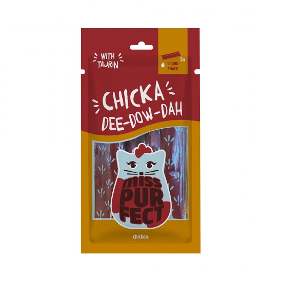 Λιχουδιά Γάτας Miss Purfect Liquid Snack with Chicken 5x14gr Λιχουδιές