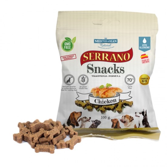 Λιχουδιά Σκύλου Mediterranean Natural Serrano Snack Κοτόπουλο 100gr Λιχουδιές 