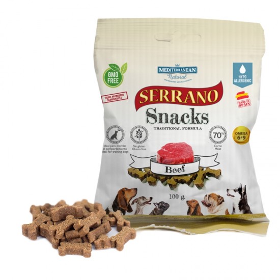 Λιχουδιά Σκύλου Mediterranean Natural Serrano Snack Βοδινό 100gr Λιχουδιές 