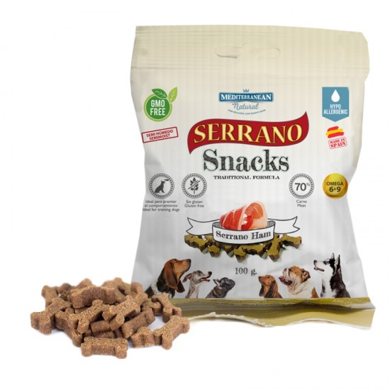 Λιχουδιά Σκύλου Mediterranean Natural Serrano Snack Χοιρινό 100gr Λιχουδιές 