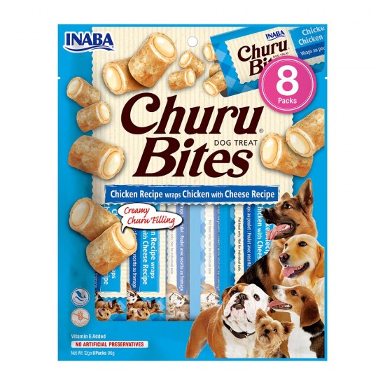 Λιχουδιά Σκύλου Churu Bites Chicken & Cheese 8pcs Λιχουδιές 