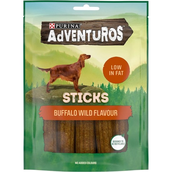 Λιχουδιά Σκύλου Purina Adventuros Beef Sticks Buffalo Wild 120gr Λιχουδιές Σκύλου