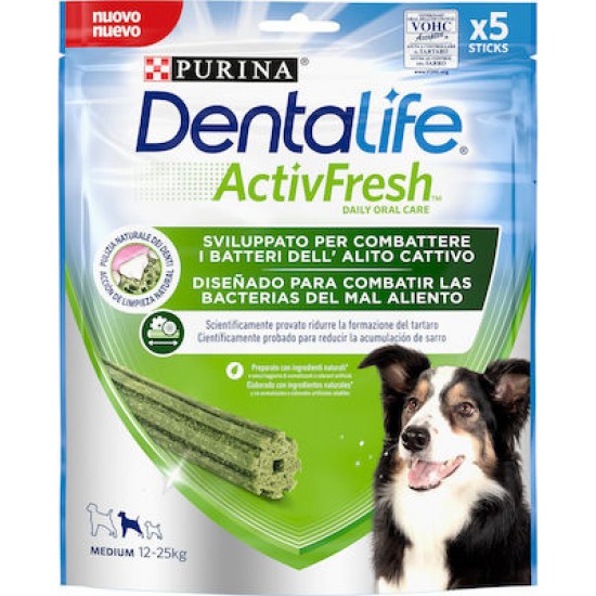 Λιχουδιά Dental Purina Dentalife ActivFresh Medium 12-25kg 115gr Dental Λιχουδιές Σκύλου