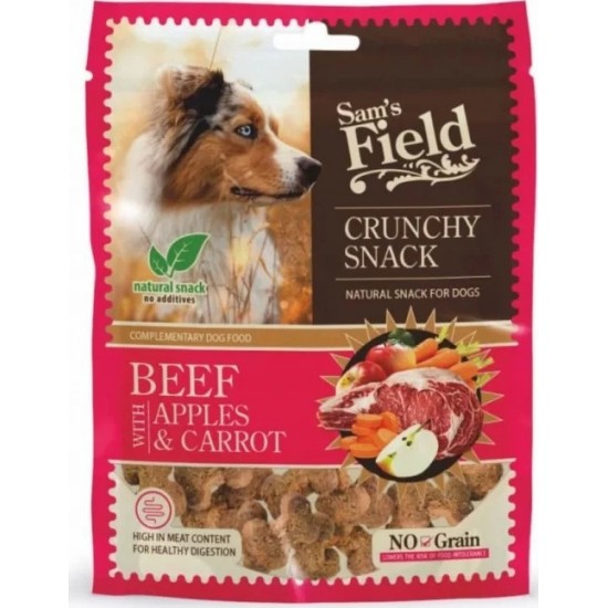 Λιχουδιά Σκύλου Sam's Field Crunchy Snack Βοδινό με Μήλο & Καρότα 200gr