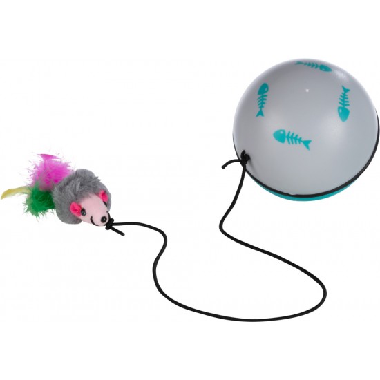 Παιχνίδι Γάτας Trixie Turbinio Μπάλα με Μοτέρ & Ποντίκι 9cm Διάφορα