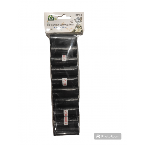 Σακούλες Ακαθαρσιών TpSter 10x15pcs Mαύρο Αξεσουάρ Βόλτας-Σακούλες συλλογής απορριμάτων