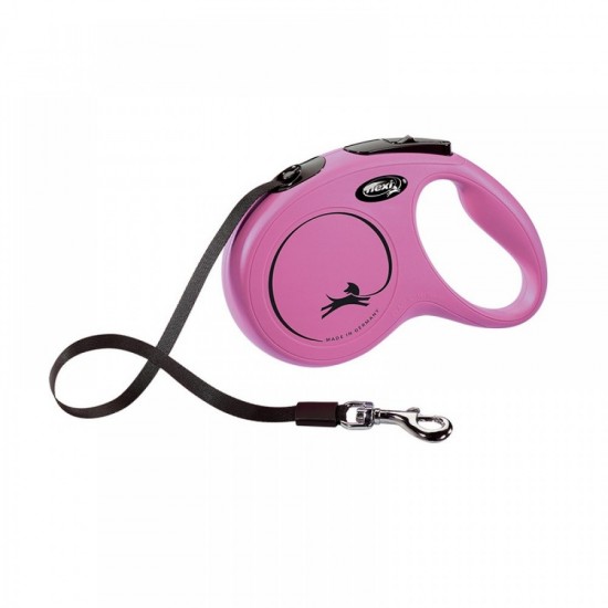Οδηγός Σκύλου Πτυσσόμενος Flexi New Classic Tape Mini Ροζ 3m Πτυσσόμενοι Οδηγοί-Flexi