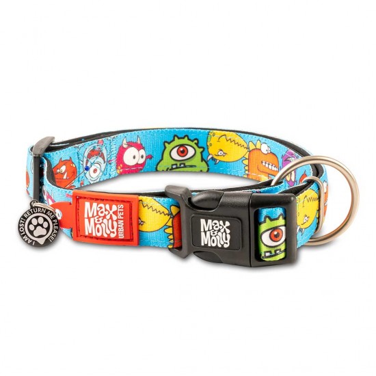 Max & Molly Smart ID Collar Little Monsters Large Περιλαίμια 