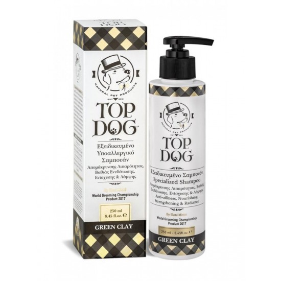 Top Dog Shampoo Green Clay 250ml Σαμπουάν