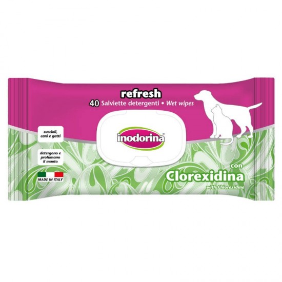 Μαντηλάκια Καθαρισμού Inodorina Chlorexidina 40τεμ Μαντηλάκια-Αφροί Καθαρισμού