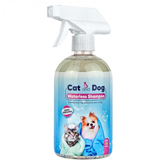 Στεγνό Καθάρισμα Σκύλου& Γάτας  Pet Waterless 500ml Μαντηλάκια-Αφροί Καθαρισμού
