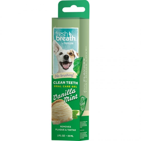 Στοματική Υγιεινή Σκύλου Tropiclean Fresh Breath Clean Teeth Gel Vanilla 59ml Στοματική Φροντίδα 