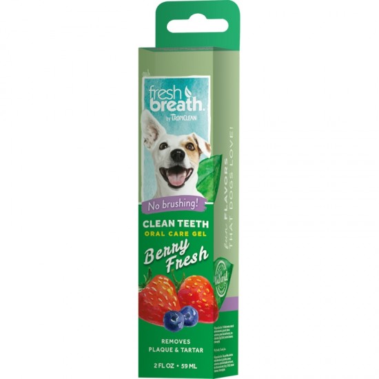 Στοματική Υγιεινή Σκύλου Tropiclean Fresh Breath Clean Teeth Gel Berry Fresh 59ml Στοματική Φροντίδα 