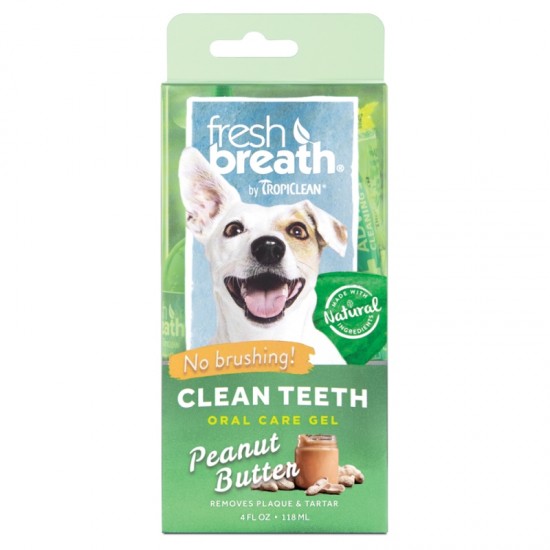 Στοματική Υγιεινή Tropiclean Fresh Breath Clean Teeth Gel Peanut Butter 118ml Στοματική Φροντίδα 