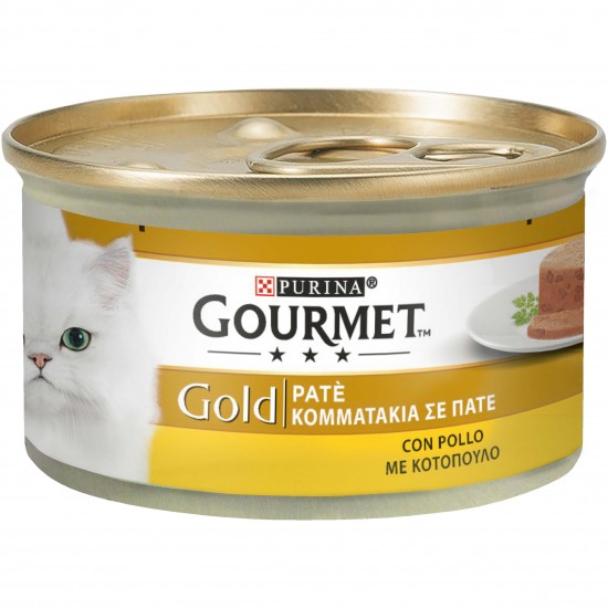 Κονσέρβα Γάτας Gold Πατε με Κοτόπουλο 85gr GOURMET GOLD