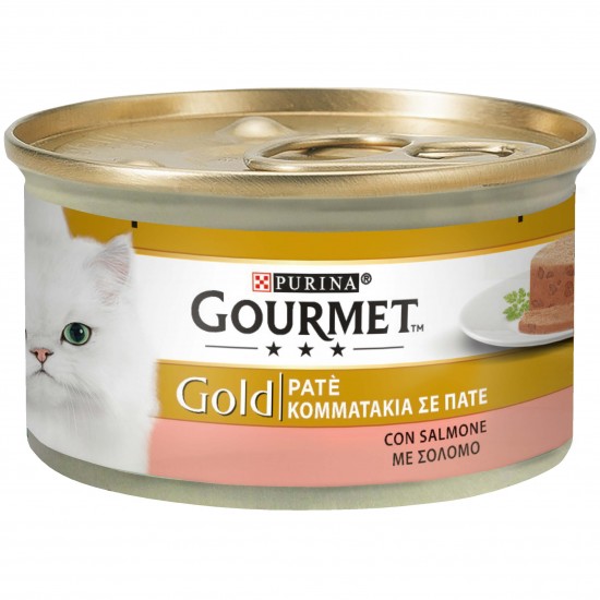 Κονσέρβα Γάτας Gold Πατε με Σολομός 85gr GOURMET GOLD