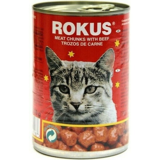Κονσέρβα Γάτας Rokus Μοσχάρι 410gr ROKUS