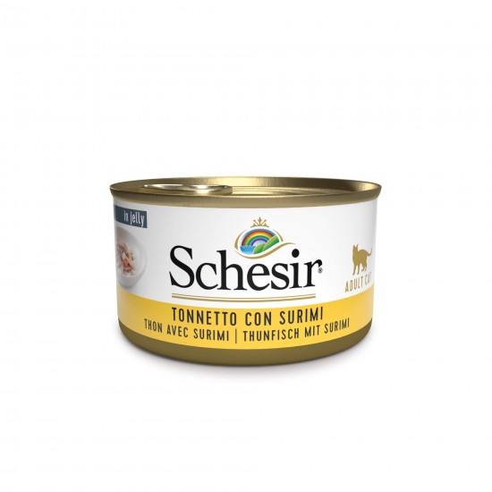 Κονσέρβα Γάτας Schesir Natural Jelly Τόνος & Σουρίμι 85gr SCHESIR