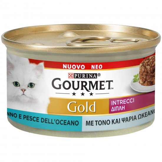 Κονσέρβα Γάτας Gold Ταρτάρ με Tόνο και Ψάρια Ωκεανού 85gr GOURMET GOLD