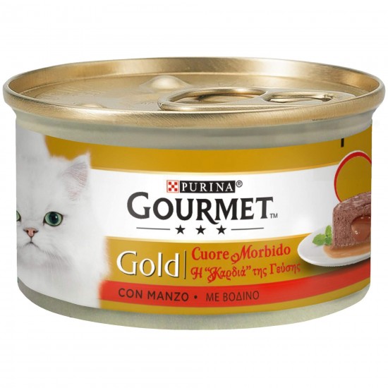 Κονσέρβα Γάτας Gold Melting Heart Βοδινό 85gr GOURMET GOLD