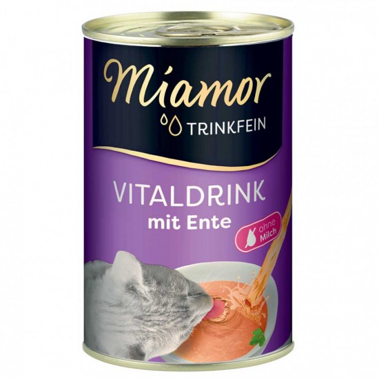 Κονσέρβα Γάτας Miamor vital drink πάπια 135ml MIAMOR ΚΟΝΣΕΡΒΕΣ ΓΑΤΑΣ