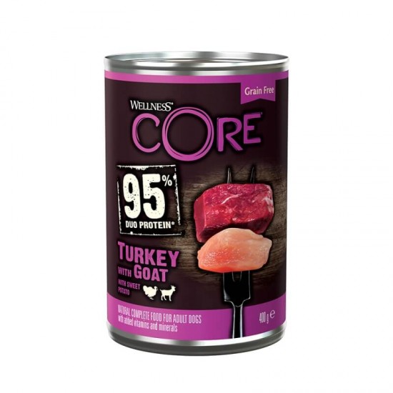 Κονσέρβα Σκύλου Wellness Core Turkey with Goat 400gr WELLNESS CORE