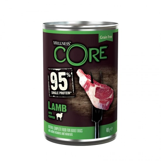 Κονσέρβα Σκύλου Wellness Core Lamb with Pumpkin 400gr WELLNESS CORE