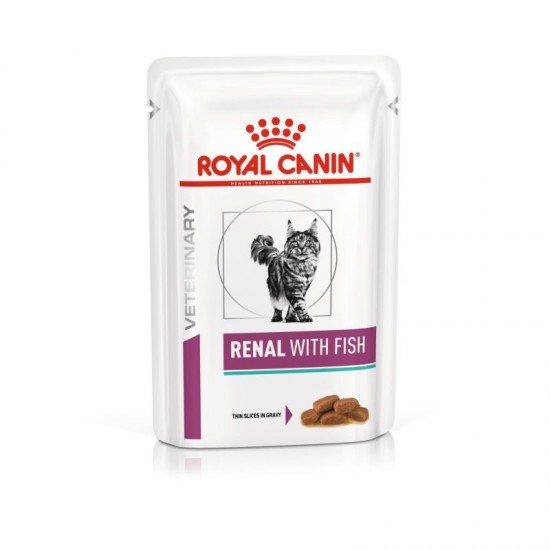 Φαρμακευτικό Φακελάκι Γάτας Royal Canin Renal Fish 85gr ROYAL CANIN