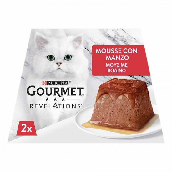 Κεσεδάκι Γάτας Gourmet Revelations Βοδινό 2x57gr Κεσεδάκια