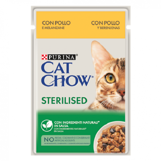 Φακελάκι Γάτας Cat Chow Sterilised Κοτόπουλο 85gr PURINA CAT CHOW