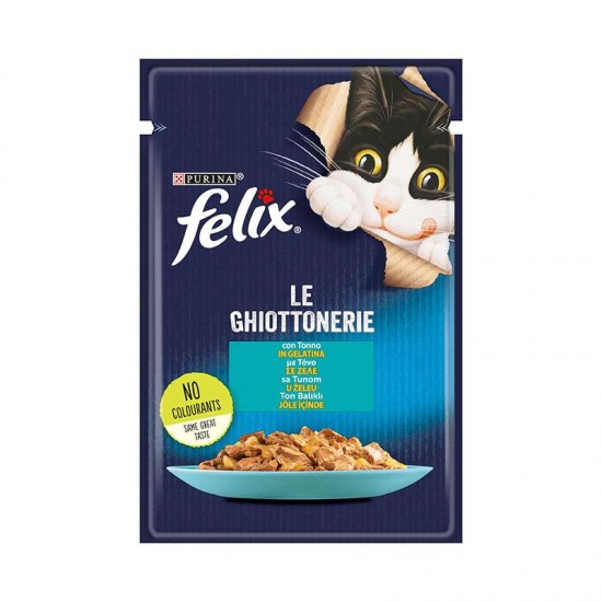 Φακελάκι Γάτας Felix Τόνος σε Ζελέ 85gr FELIX