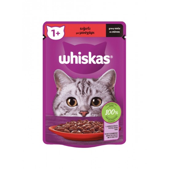 Φακελάκι Γάτας Whiskas Core Μοσχάρι σε Σάλτσα 85gr WHISKAS ΦΑΚΕΛΑΚΙΑ ΓΑΤΑΣ