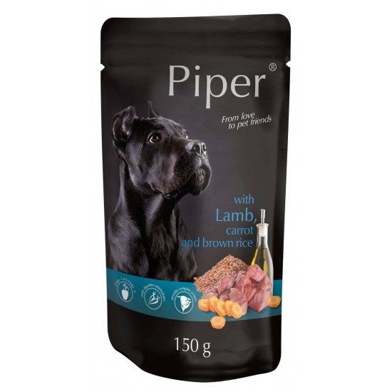 Φακελάκι Σκύλου Piper Adult Αρνί & Καρότο 500gr PIPER