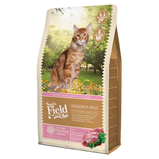 Ξηρά Τροφή Γάτας Sam`s Field Delicious Wild 400gr SAM'S FIELD