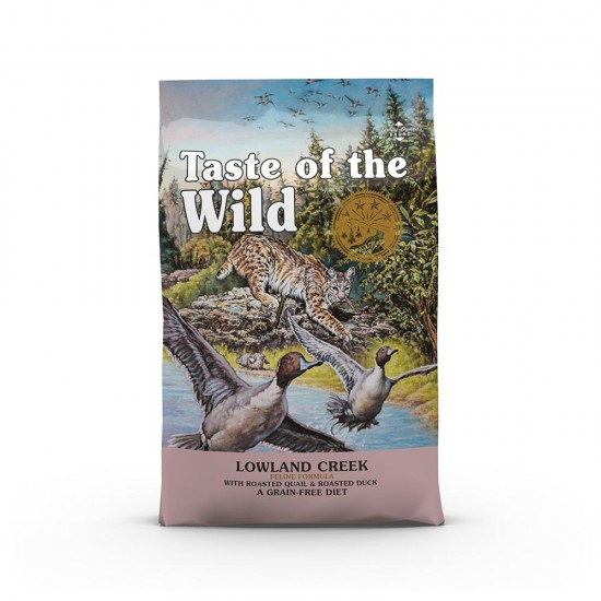 Ξηρά Τροφή Γάτας Taste of the Wild Lowland Creek Ορτύκι & Πάπια 2kg TASTE OF THE WILD