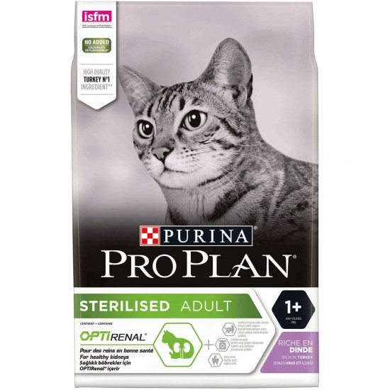 Ξηρά Τροφή Γάτας ProPlan Sterilised Γαλοπούλα 3kg PURINA PRO PLAN