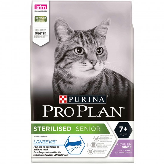 Ξηρά Τροφή Γάτας ProPlan Sterilised 7+ 3kg PURINA PRO PLAN