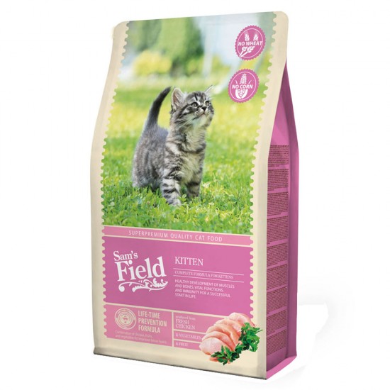 Ξηρά Τροφή Γάτας Sam`s Field Kitten 2,5kg SAM'S FIELD