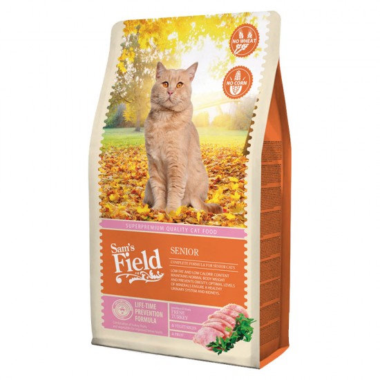 Ξηρά Τροφή Γάτας Sam`s Field Senior 2,5kg  SAM'S FIELD