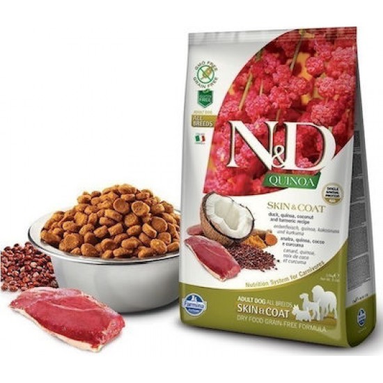N&D Dog Skin Quinoa Πάπια & Καρύδα 7kg N&D ΣΚΥΛΟΥ