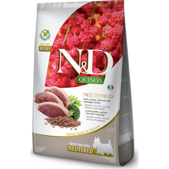 N&D Dog Quinoa Duck Neutered Adult Mini 2,5kg N&D ΣΚΥΛΟΥ