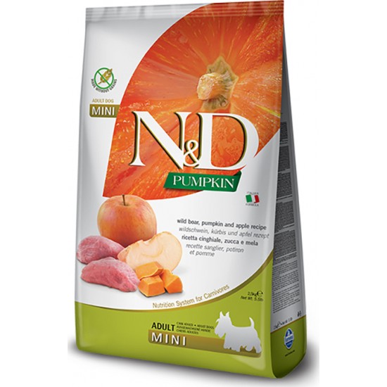 N&D Grain Free Κολοκύθα, Aγριόχοιρος και Μήλο Adult Mini 800gr N&D ΣΚΥΛΟΥ
